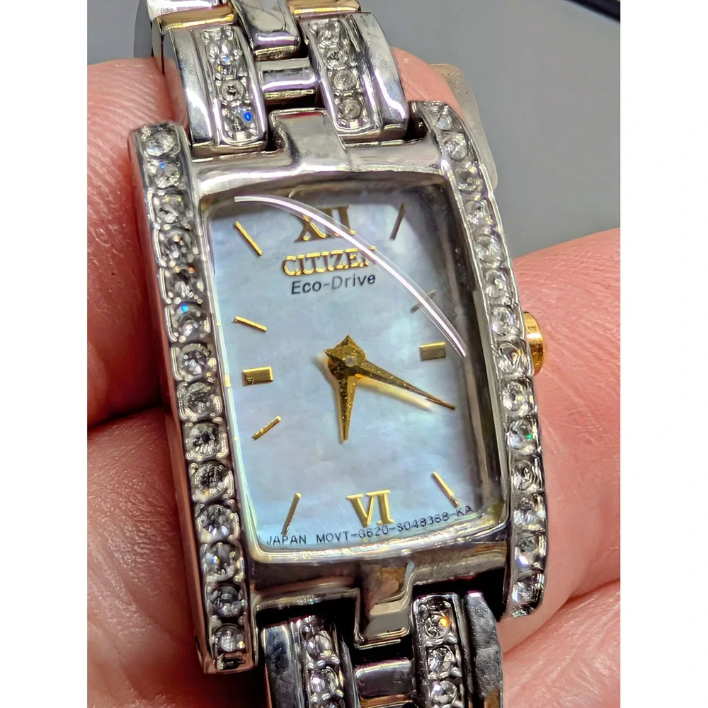 Citizen Silhouette Eco-Drive MOP Swarovski Watch New Capacitor G620-S028710
